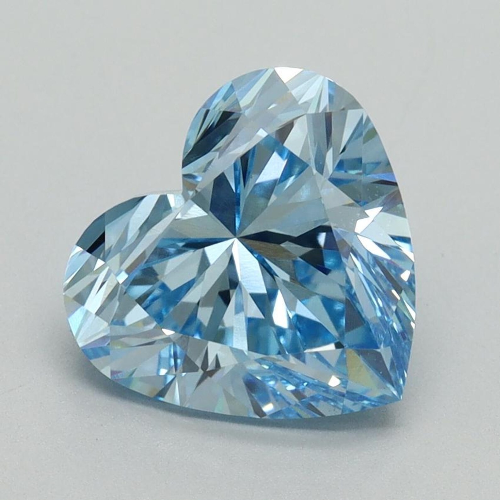 CERTIFIED 1.05 Ct Natural Blue Diamond Heart Cut LOOSE VVS1/ 6.5 mm