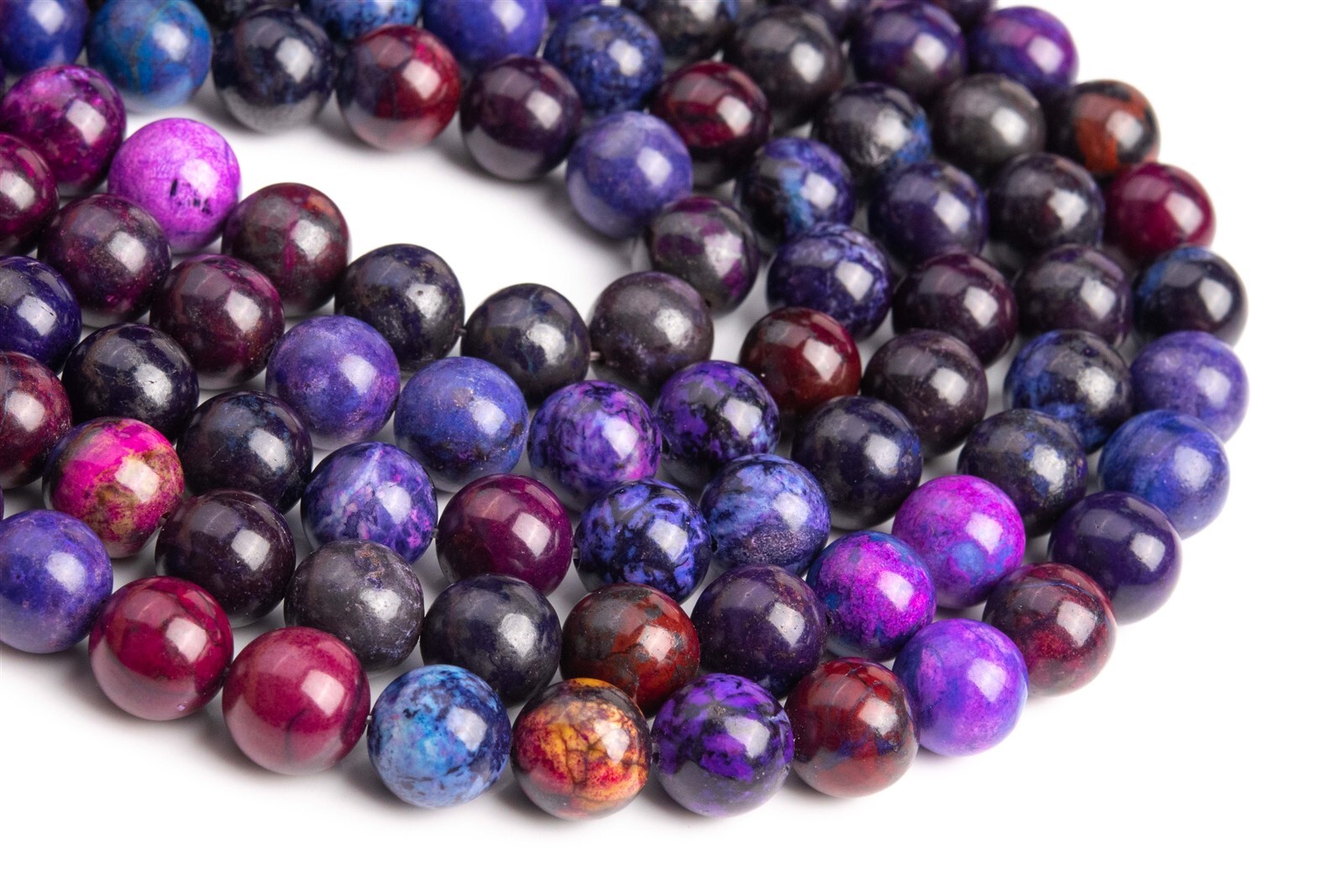 10MM Jasper Beads Sugilite Purple Color Grade AAA Round Gemstone Loose Beads