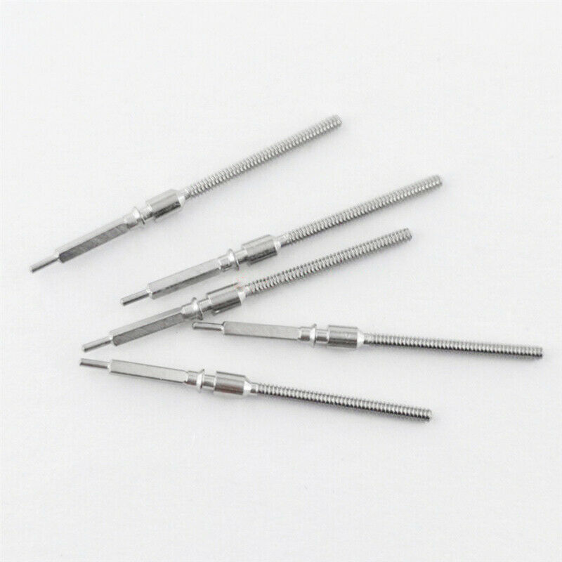 2Pack Silver 0.9mm Winding Stem Replacement Parts For 7750 7751 Watch Movement