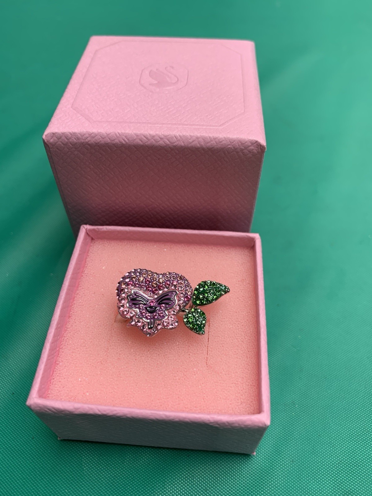 Swarovski Alice Wonderland Flower 50-55 adjustable ring brand new + Gift bag💕❤️