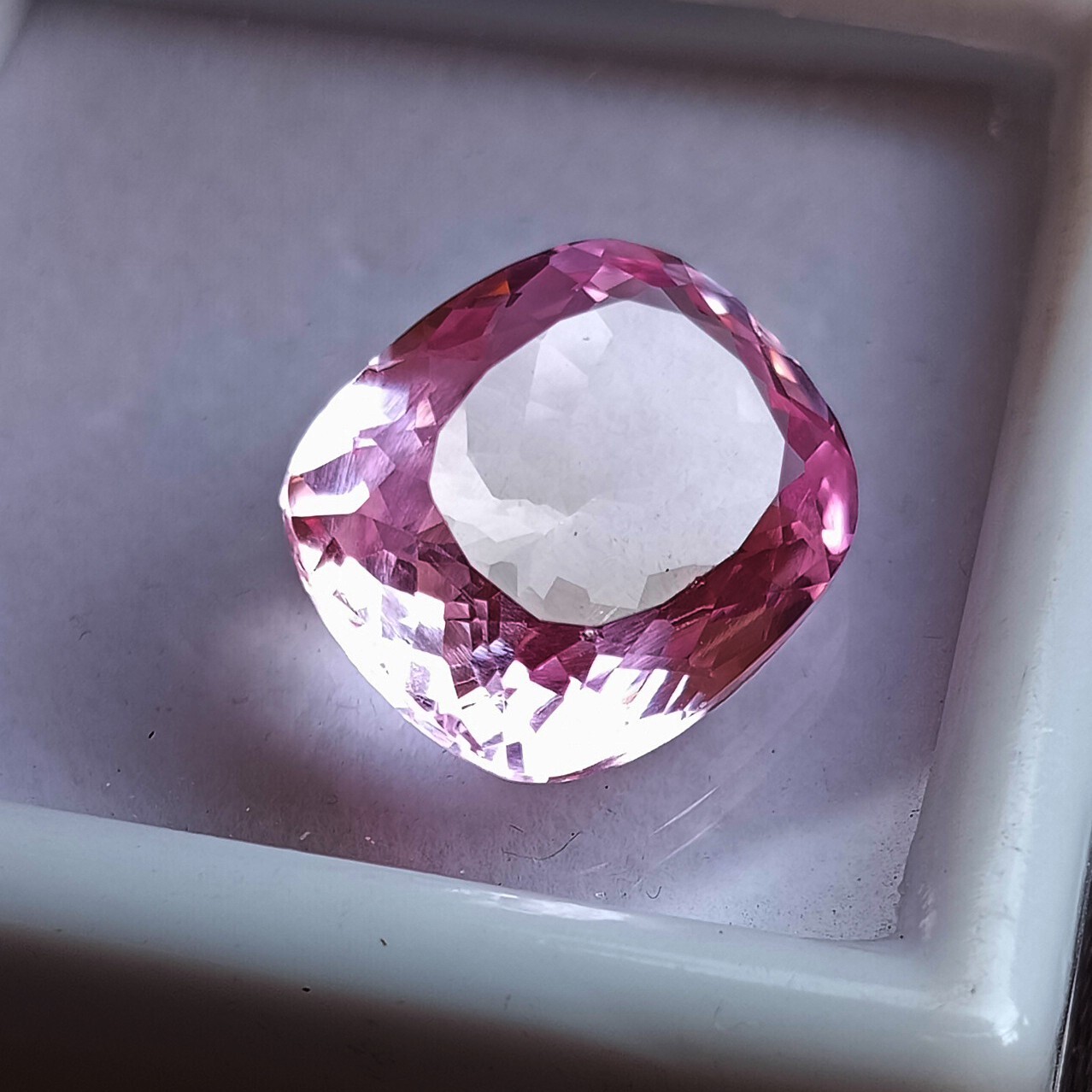 Pink Sapphire Natural Cushion Cut 12+ Ct Loose Gemstone For Necklace Making