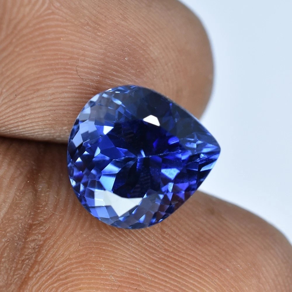 8.90 Ct Certified Natural Blue Tanzanite Pear Cut Jewelry Stone Pear Cut