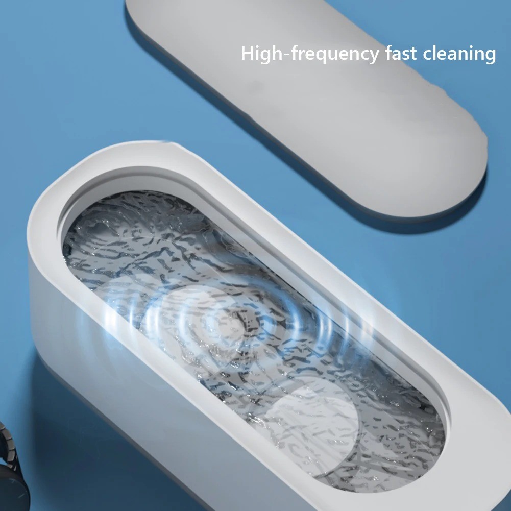 Ultrasonic Jewelry Cleaning Machine Portable Eyeglasses Watches Heads Cleaner