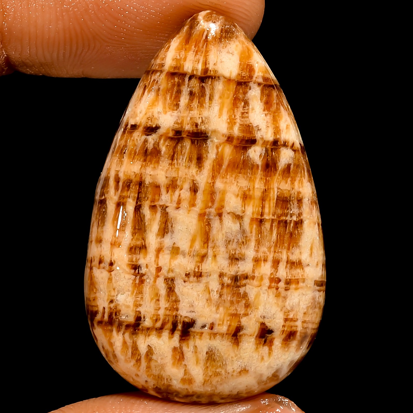 100% Natural Candy Aragonite Pear Cabochon Loose Gemstone 41 Ct 36X22X6mm UG2840