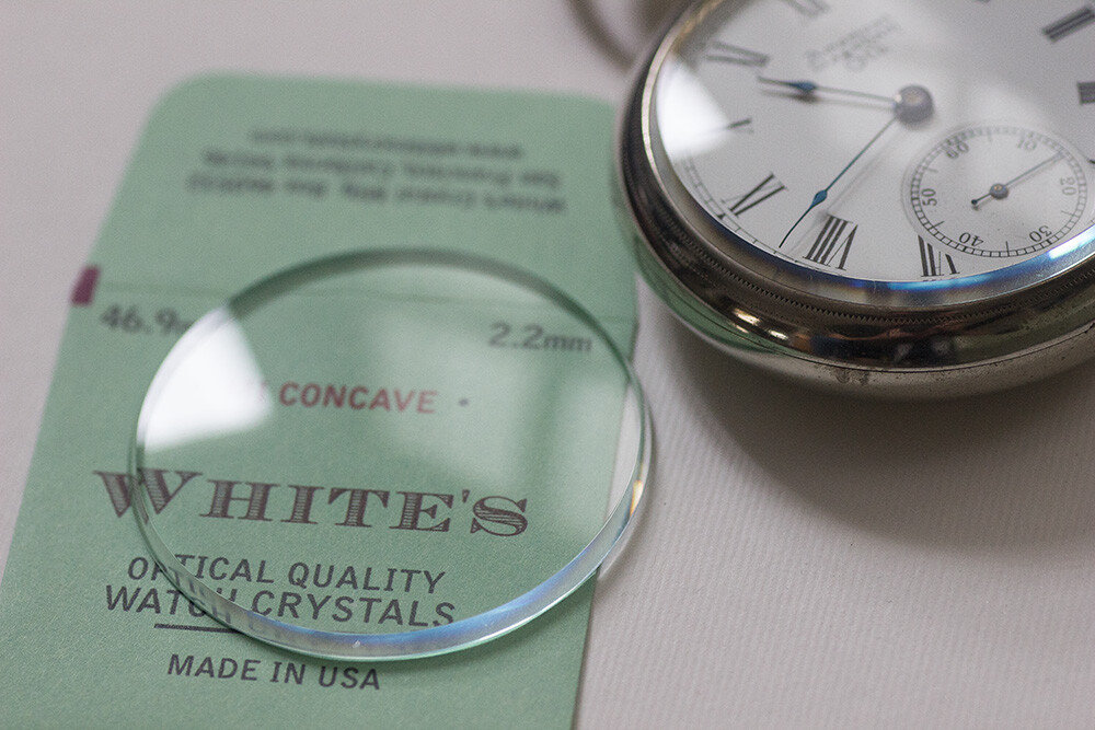 2.2mm Thick Beveled Glass Pocket Watch Crystals for All 16s & 18s Made In USA