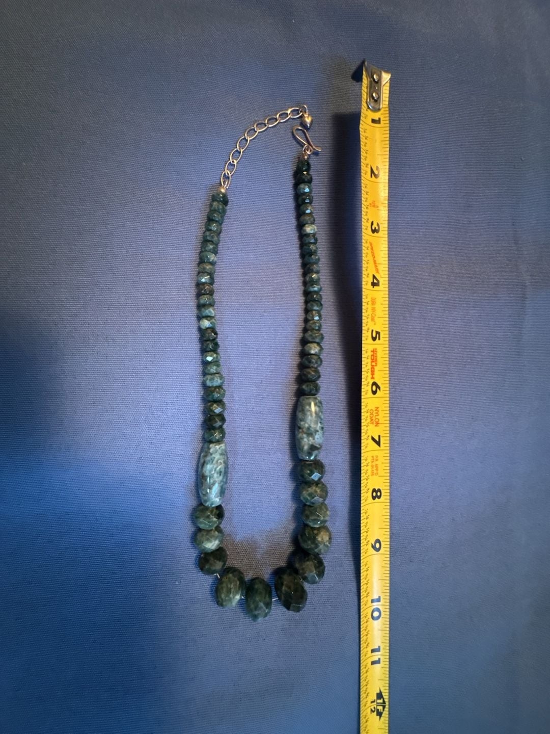 Mine Finds by Jay King Graduated Green Apatite Sterling Silver Bead Necklace