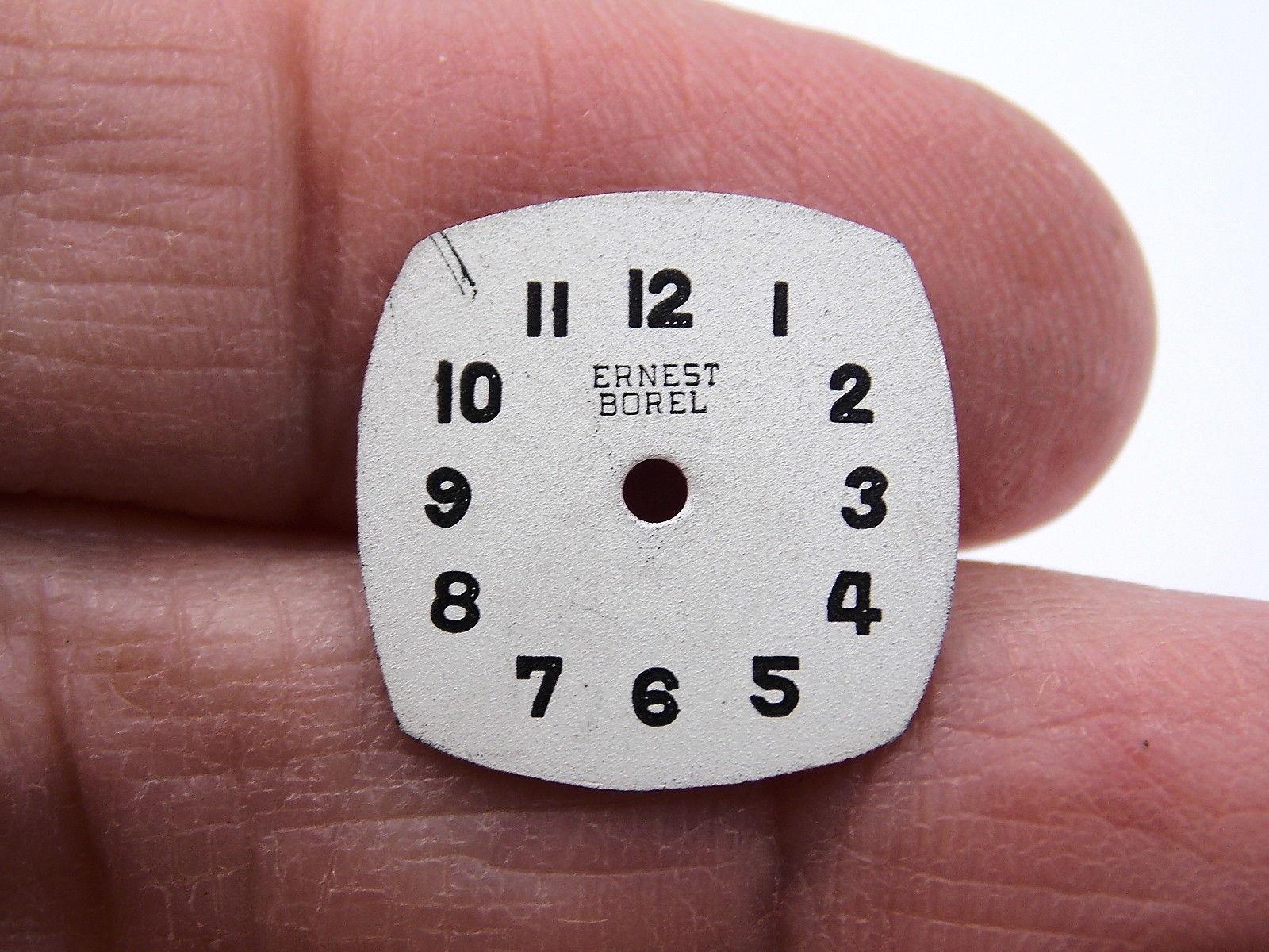 Black Numerl Mrkrs White Watch Dial Ernest Borel Vintage Ladies 15.55mm X 15.4mm