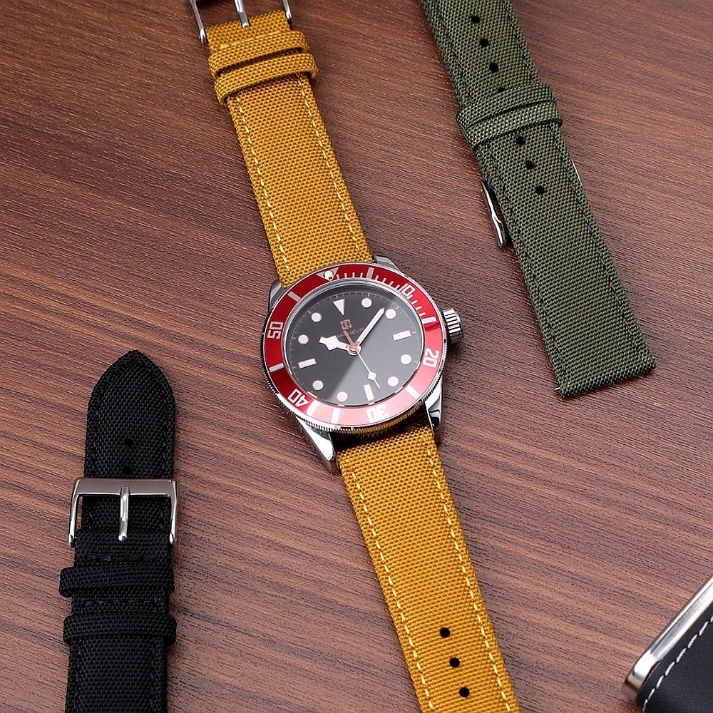 18mm 19mm 20mm 21mm 22mm 24mm Waterproof Sailcloth Watch Strap Two-Sided Nylon