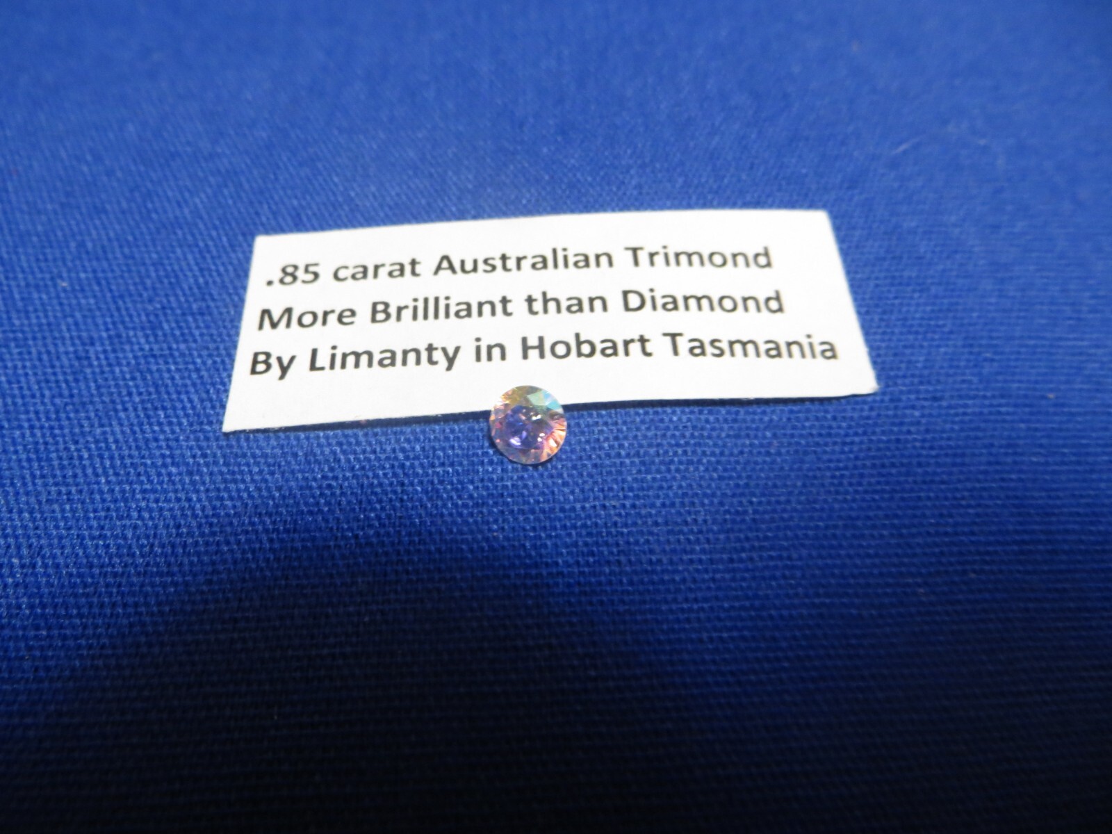 RARE .85 ct. Triamond Gemstone More Brilliant than Diamond Stunning Color Flash!