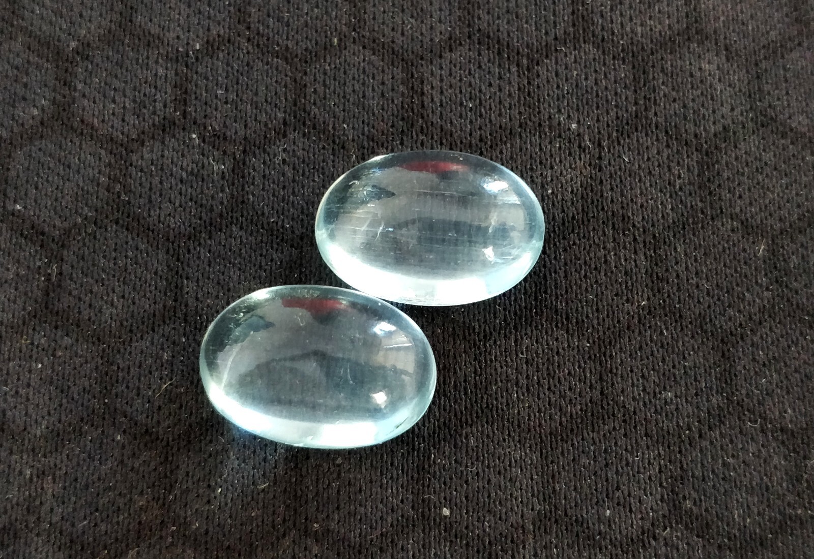 Oval shape Cabochons AAA+ Blue Aquamarine earring pair Natural gemstones