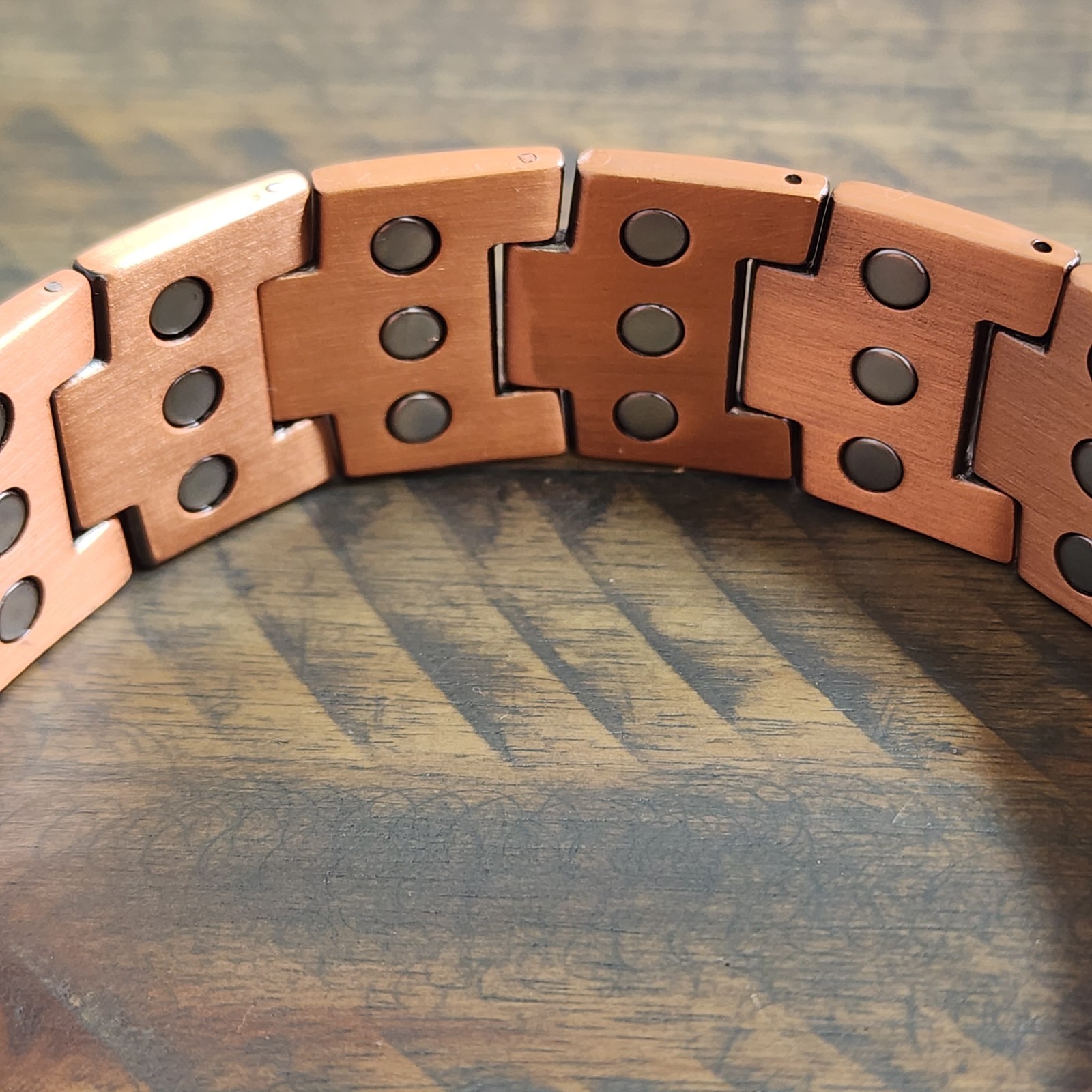 Pure Copper Magnetic Bracelet 42 Magnets 22.5 mm Wide Adjustable Butterfly Clas