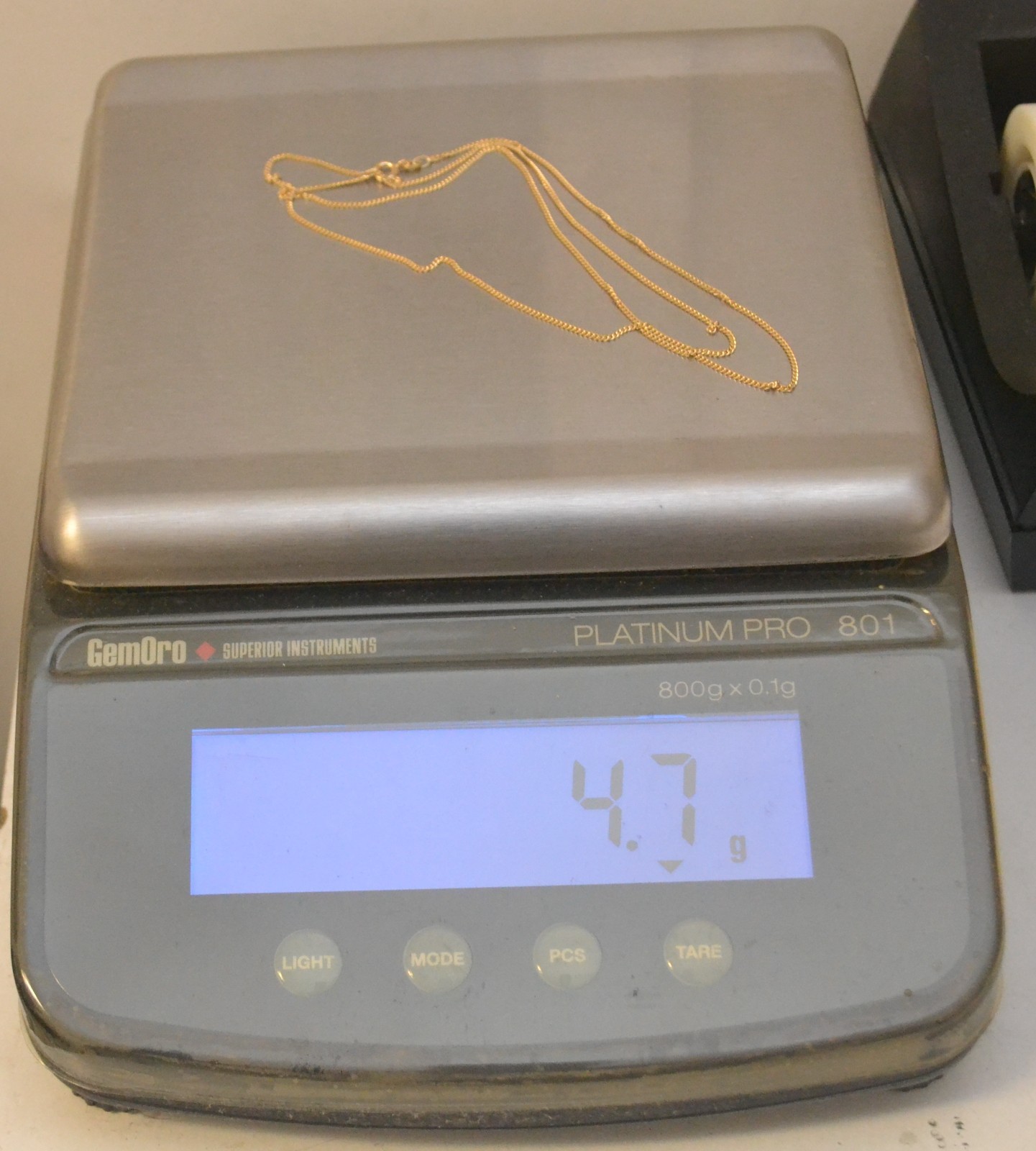 18K Yellow Gold Cuban Link Chain Necklace 1.4mm 23.5” C8