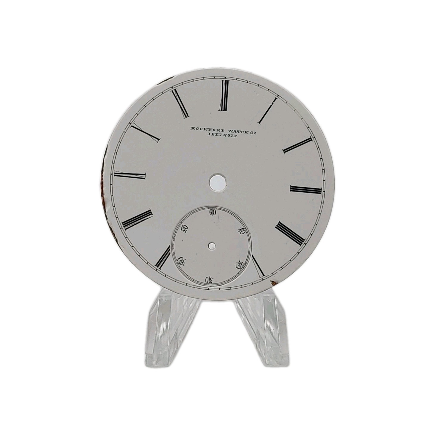 Rockford 45.4mm Sunk Enamel Pocket Watch Dial Only (702)