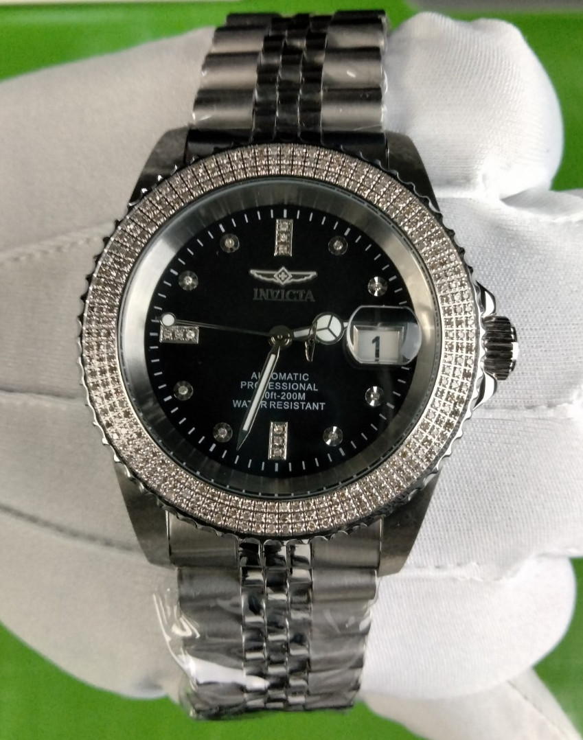 Invicta Pro Diver 38291 Diamond Automatic Watch 42 mm Steel 287 Diamonds WR 200M