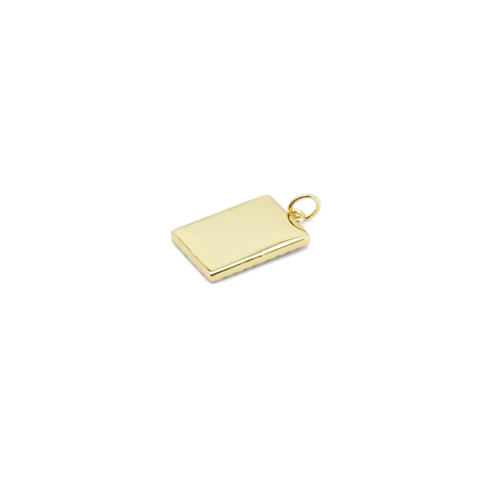 Gold Radial Sun Rectangle Shape Charm, Sku#Y891