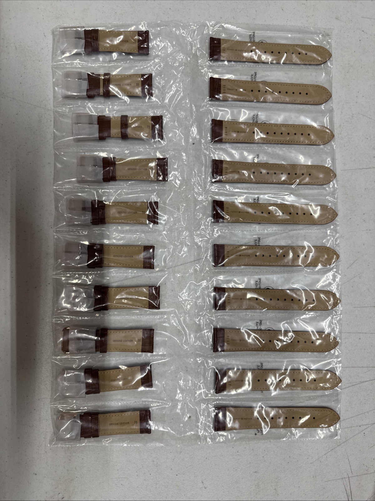 Lot of 10 – Brand NEW- 22mm Genuine Leather Brown Watch Bands