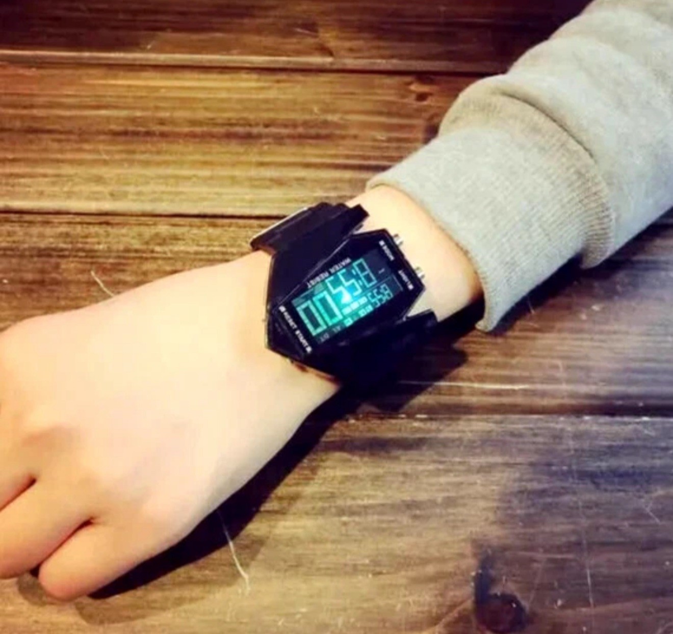 Futuristic LED Multi-Function Waterproof Wristwatch for Men, Women & Students