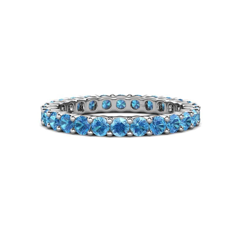 TriJewels Blue Topaz Common Prong Eternity Ring 1.98 ctw* 14K Gold JP:19897