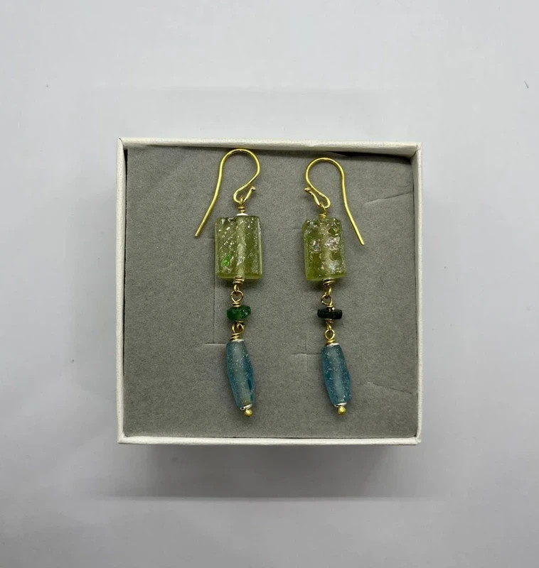 Antique Style Craft Earrings – Brass & 925 Silver – Limited Edition