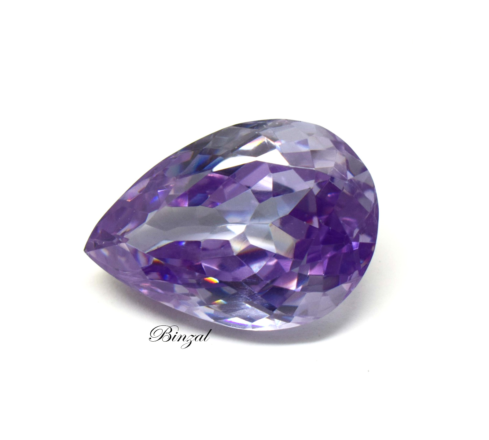 124Ct Color Change Alexandrite Pear Cut 32x22x13mm Purple to Blue Loose Gemstone