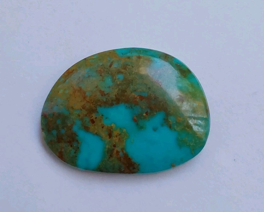 Natural Bisbee Turquoise 38 Carat Cabochon Sky Blue & Brown No Backing #13