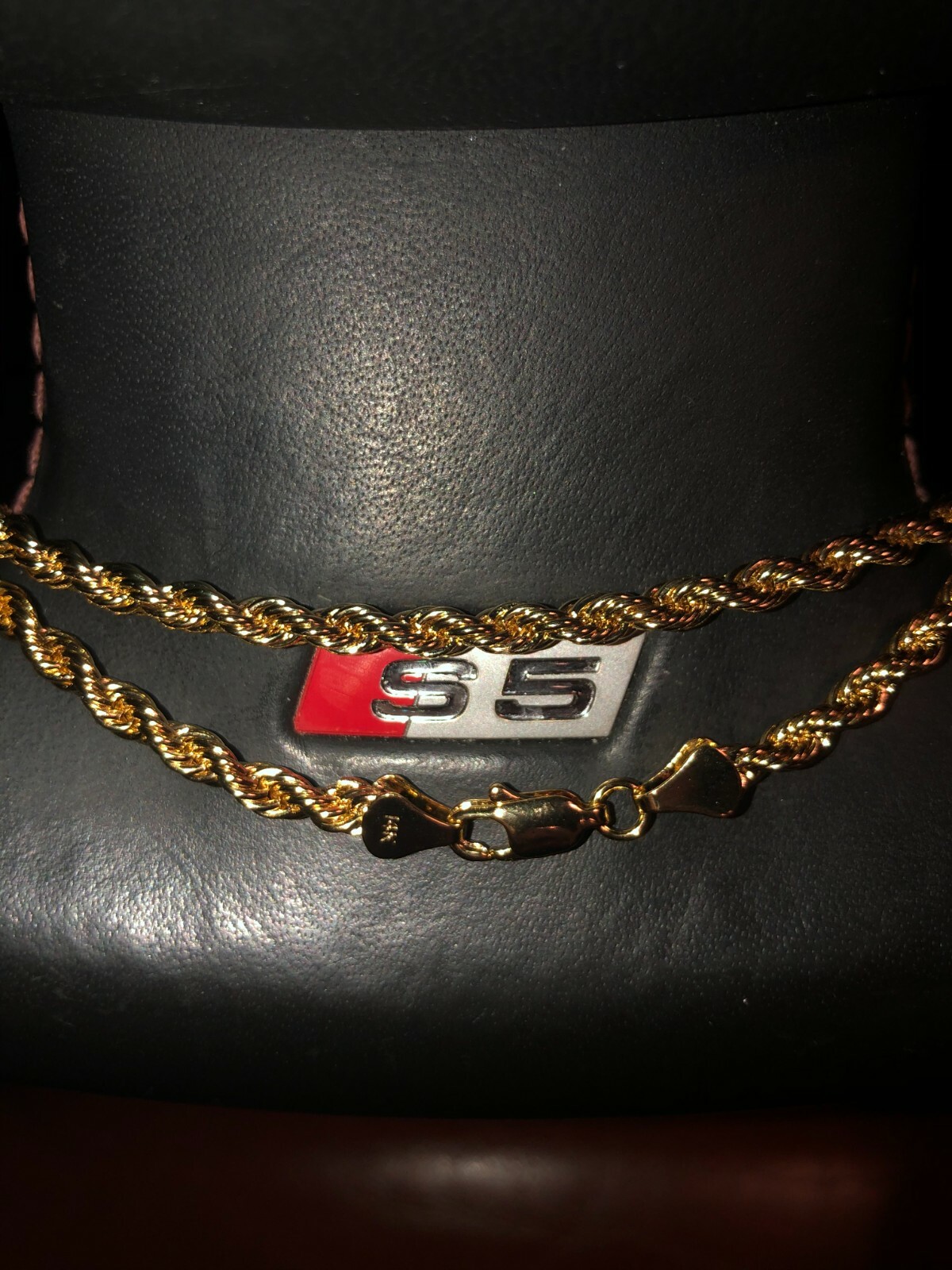 Men’s 14k Gold Stamped Rope Chain 20 Inches ” 4mm Plated Necklace