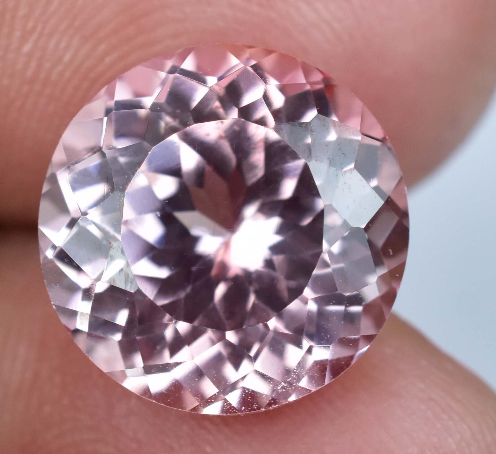 Natural imperial Topaz 12.45 Ct Round Stunning Flawless AGL Certified Gemstone