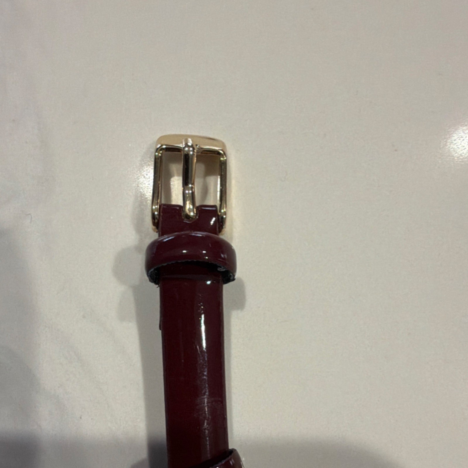 Accutime Women’s Heart Watch Burgundy Red Gold Tone NOB0012W Dainty Coquette Y2K