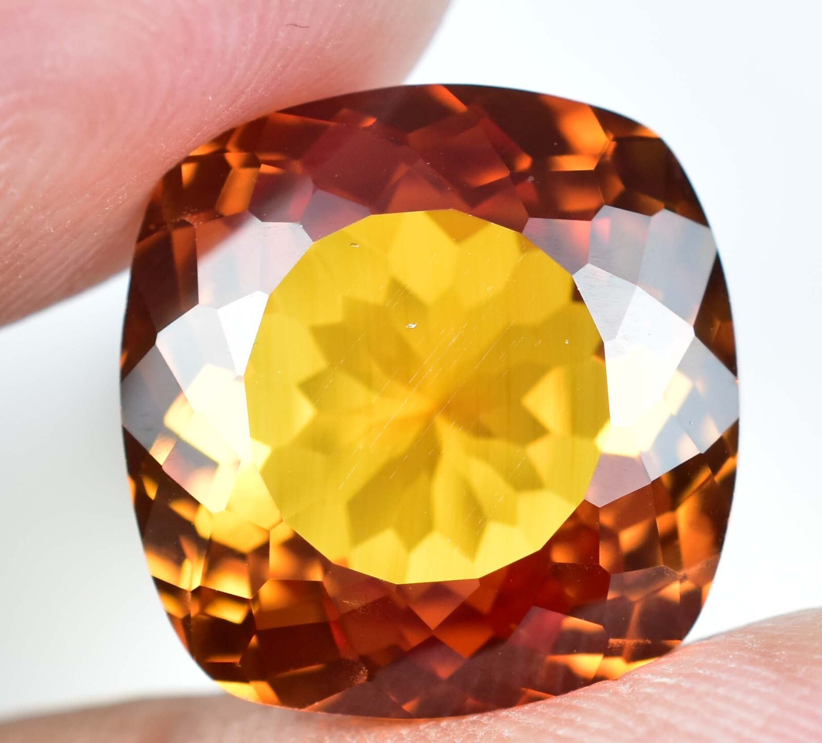 Natural imperial Topaz 14.85 Ct Cushion Stunning Flawless AGL Certified Gemstone