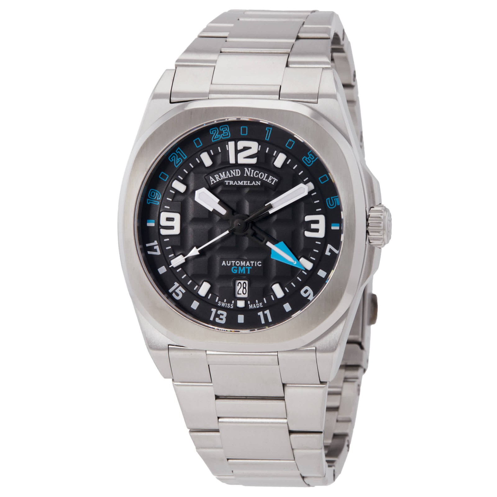 Armand Nicolet JH9 GMT Automatic Black Dial Men’s Watch A663HAA-NZ-MA4670A