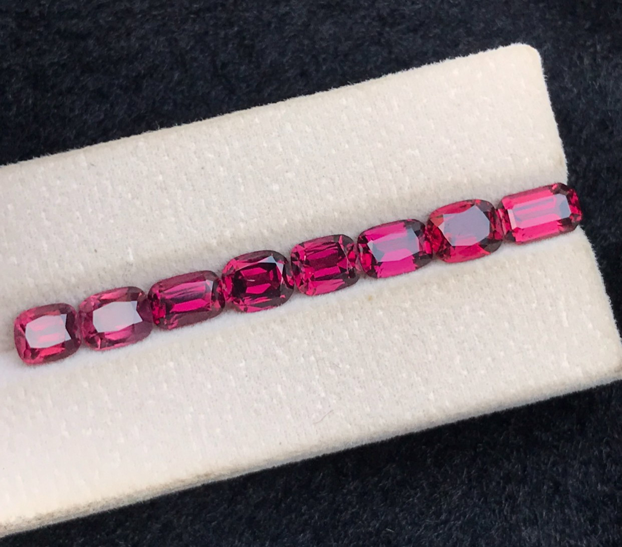 8 Pcs Pinkish Red Rhodolite Garnet Lott 11.40 CT Cut Natural Loose Gemstone