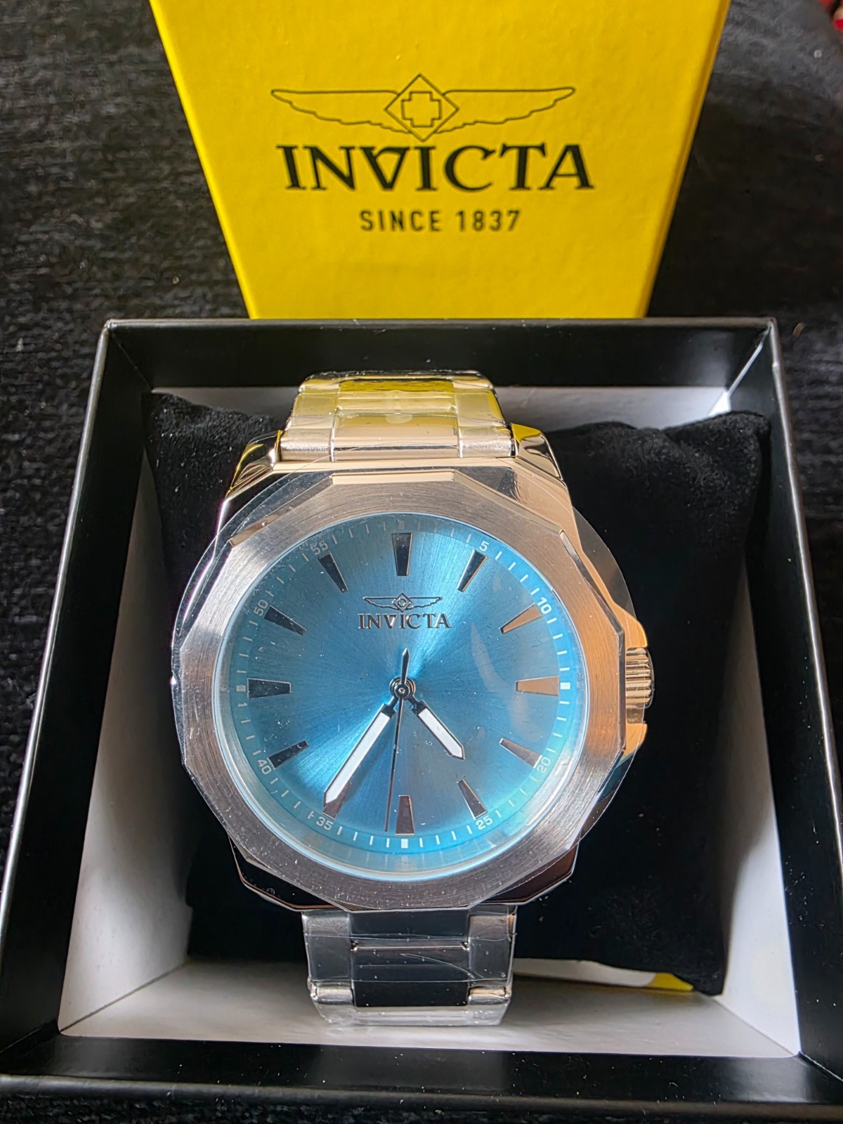 Invicta Speedway 50984 Mens Silver Stainless Steel 42 mm Tiffany Blue Dial Watch