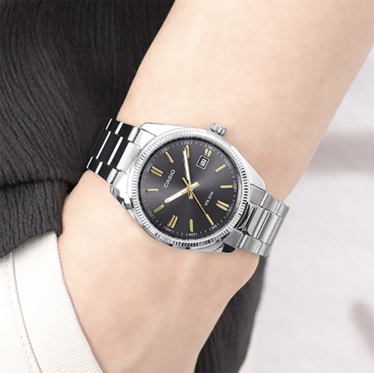 Casio MTP-1302D-1A2VDF Man Metal Band Wrist Watch