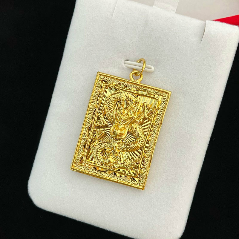 Embossed Dragon 22K 23K 24K Thai Baht Gold Filled Yellow GP Pendants