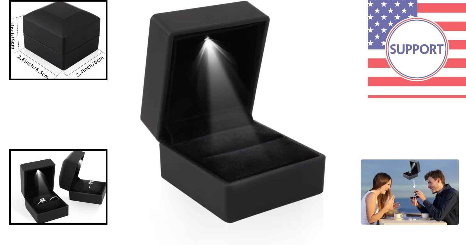 Luxurious Jewelry Gift Box with LED Light – Ideal for Weddings & Anniversaries