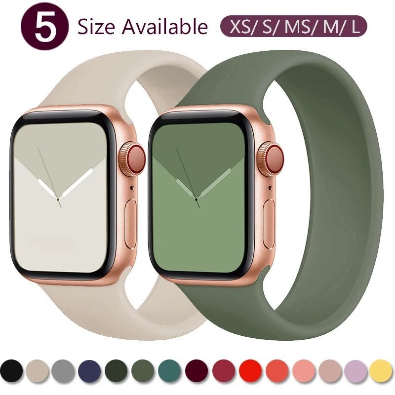 Solo Loop for apple watch band 44mm 40mm 45mm 41mm 49mm 46mm 42mm bracelet.