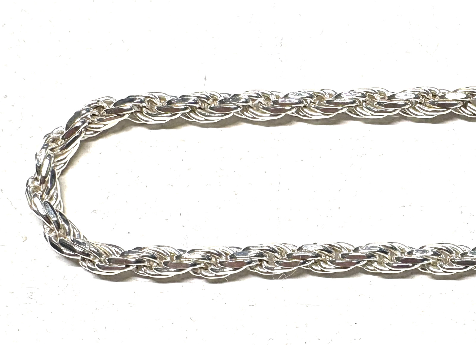 18″ 925 Silver Necklace 3 mm wide and 7″ Bracelet 2 mm wide – Made in Italy