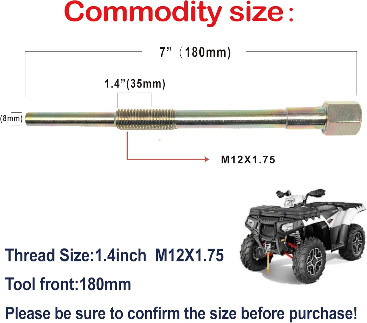 3PCS Clutch Puller Tool Set for ATV UTV Primary Secondary Drive Clutch