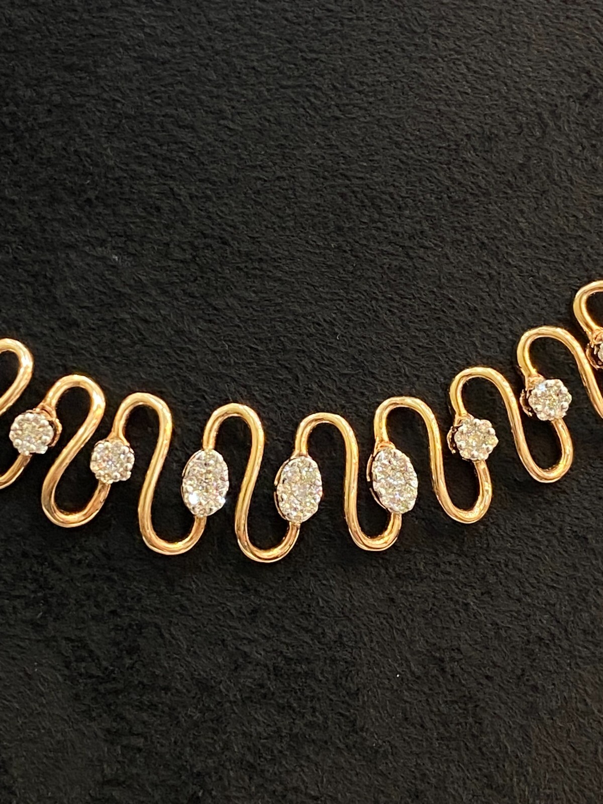Stunning 1.50 Carats Round Brilliant Cut Natural Diamonds Necklace 14K Rose Gold