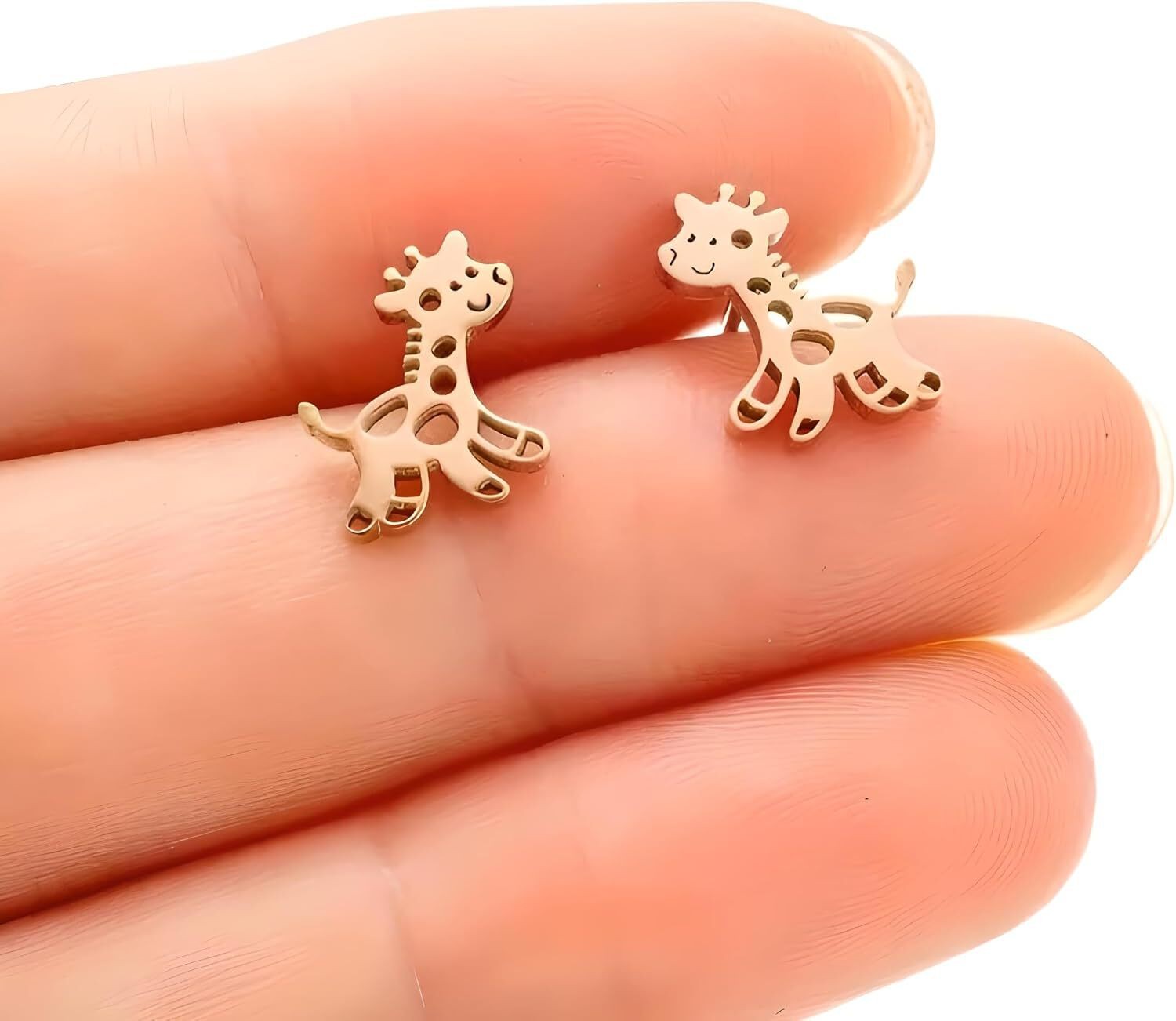 SUPAC Giraffe Stud Earrings – Black, Silver, Rose Gold, Gold