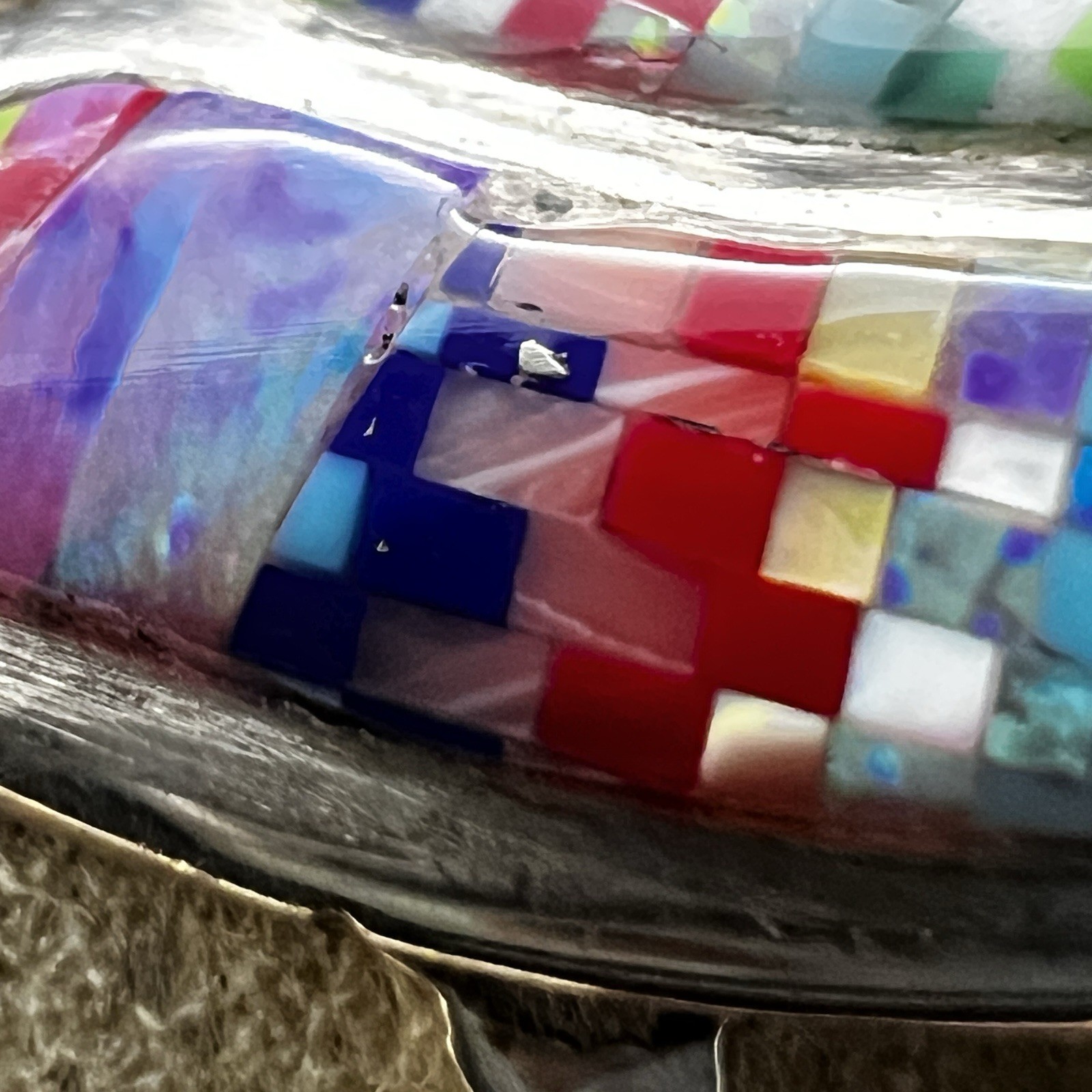 Sterling Silver Inlay Native American Ring Turquoise Opal & Other Size 7.5 10g