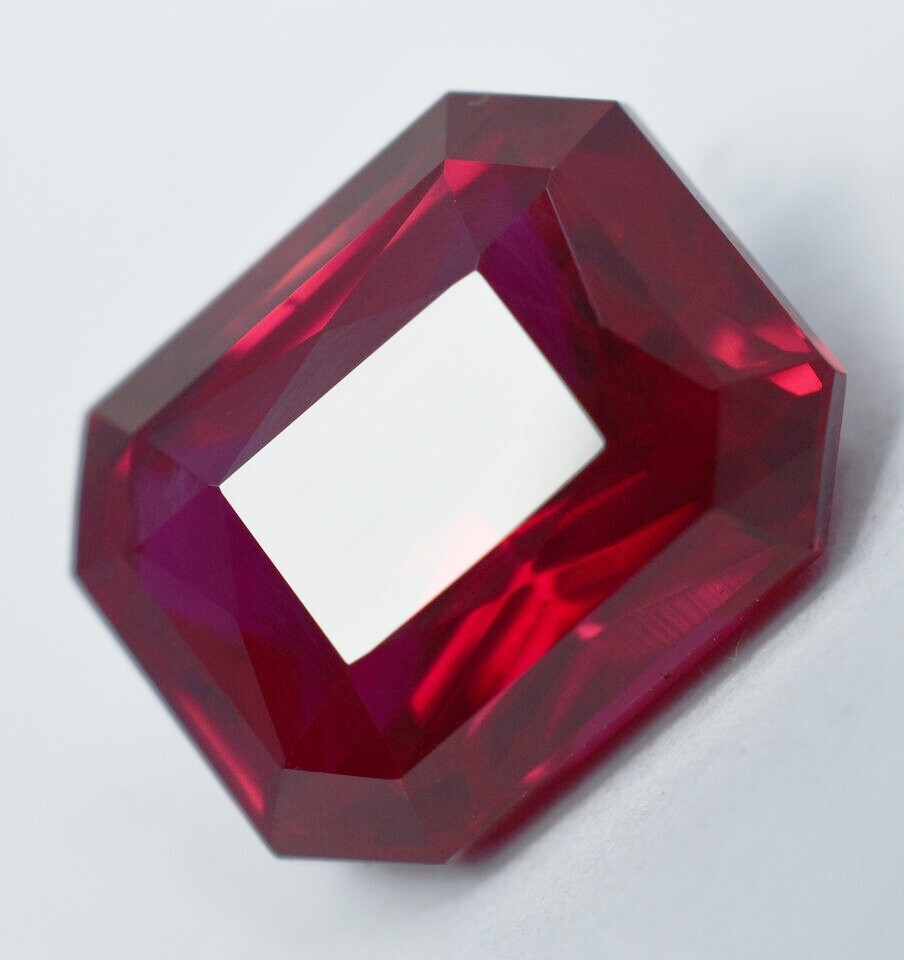 10+ Ct Natural Ruby Red Excellent Emerald Shape EGL CERTIFIED Loose Gemstone