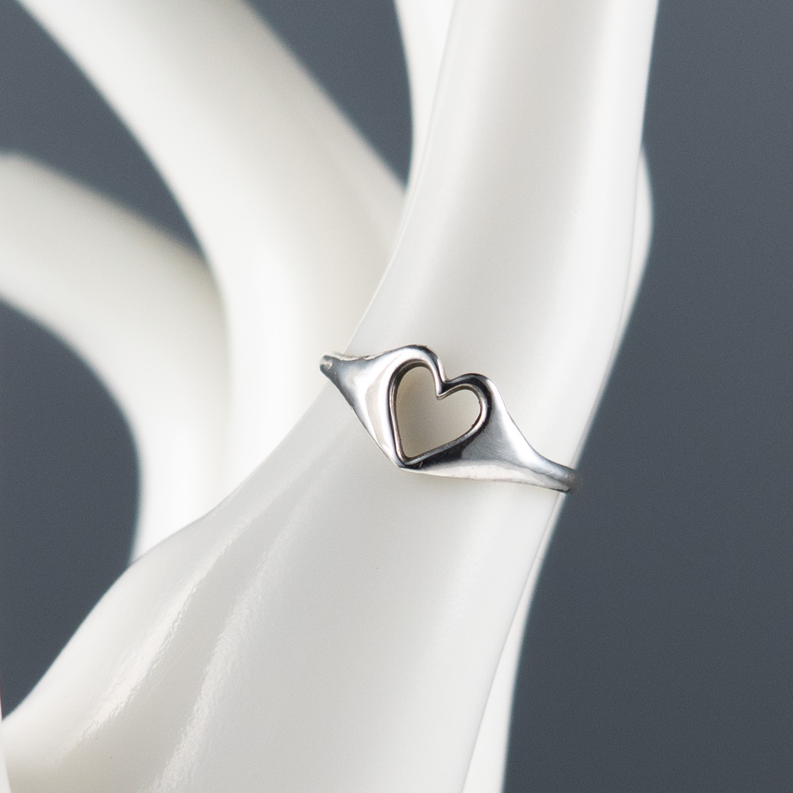 Hand Crafted in the USA Sterling Silver Heart Stacker Ring