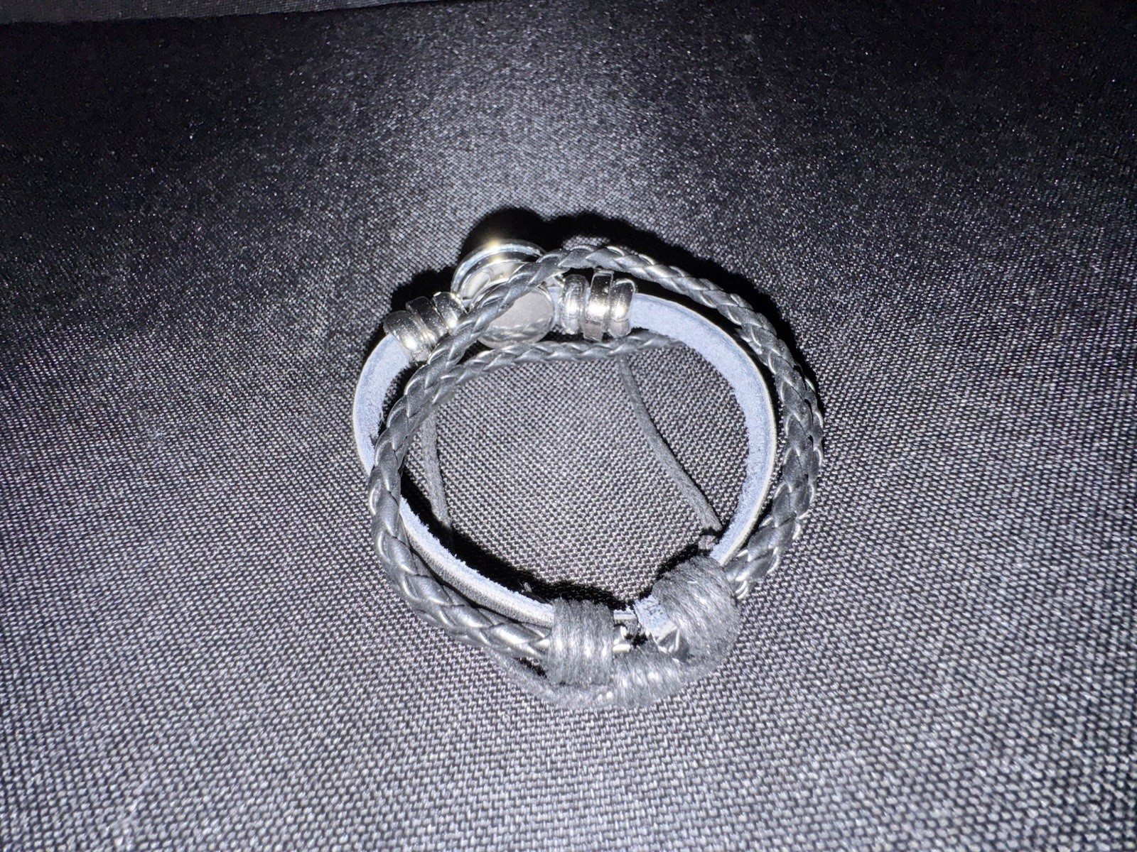 Free Shipping – Soccer Ball Adjustable Faux Leather Wrap Bracelet Black