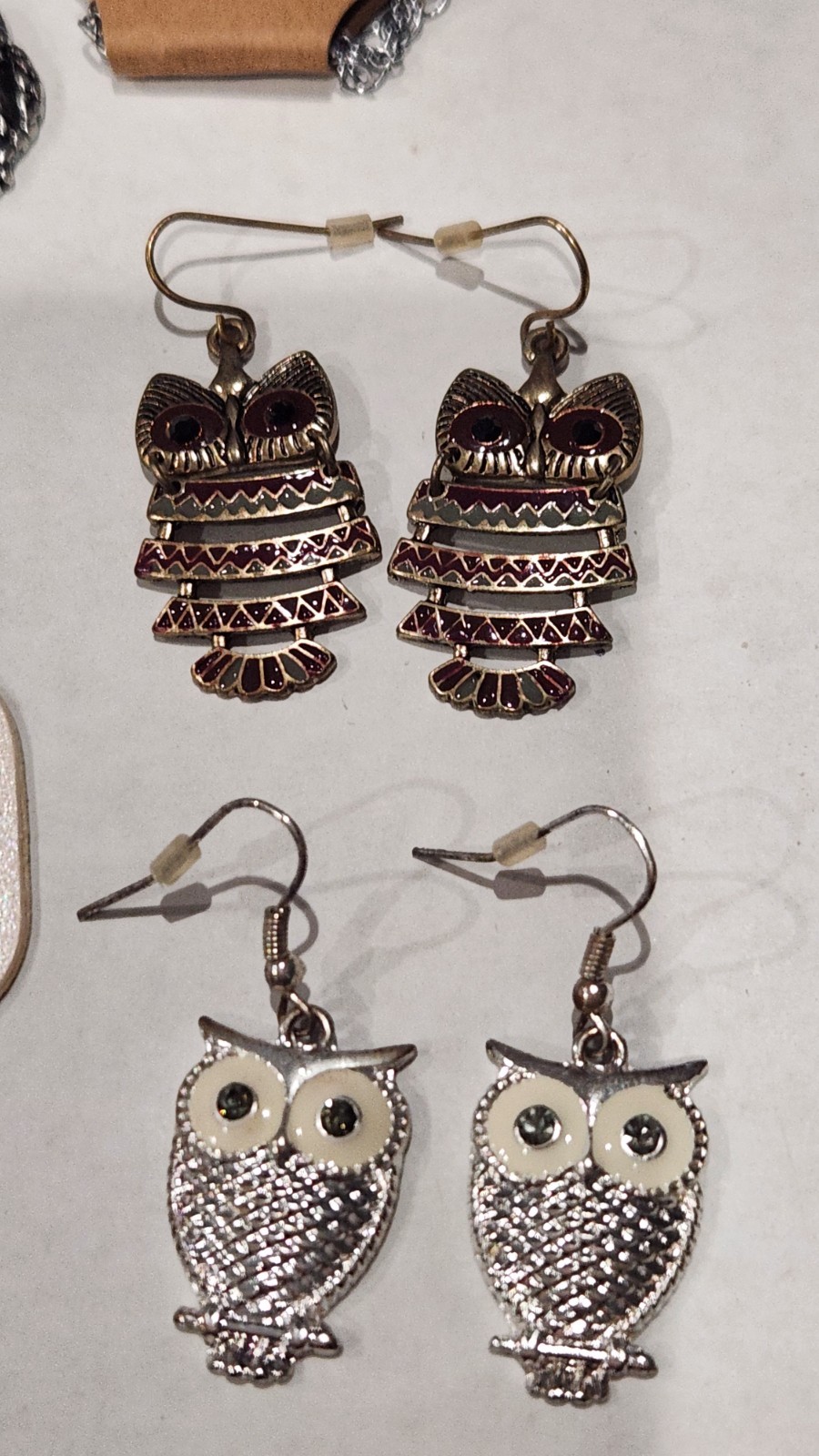 Huge Owl Jewelry Lot 16 Pc Earrings Bracelets Necklace Ring Set Kim Rogers Bass