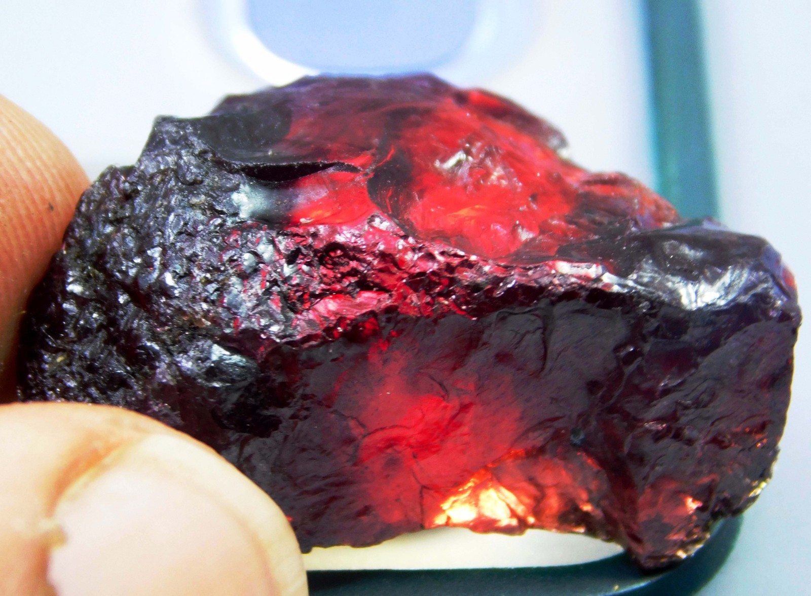 65 CT+ Natural Red Mexican Fire Opal Translucent Rough Loose Gemstone 5