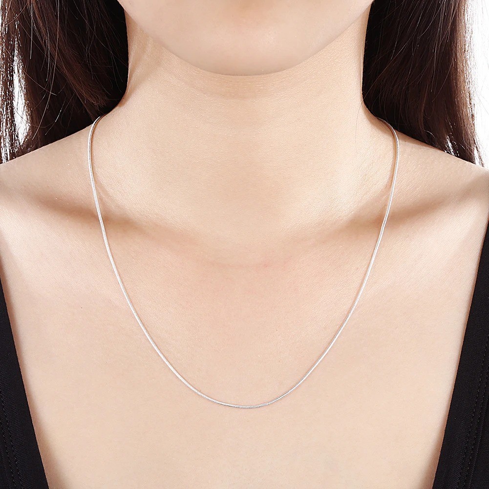 10PCS 925 Sterling Silver Snake Chain Necklace 1MM 16-30 Inch Wholesale