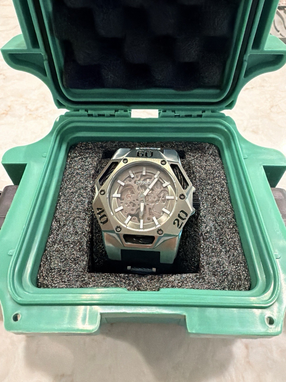 Rare Invicta Coalition Forces Iron dome. #44083 Automatic Skeleton Dial.