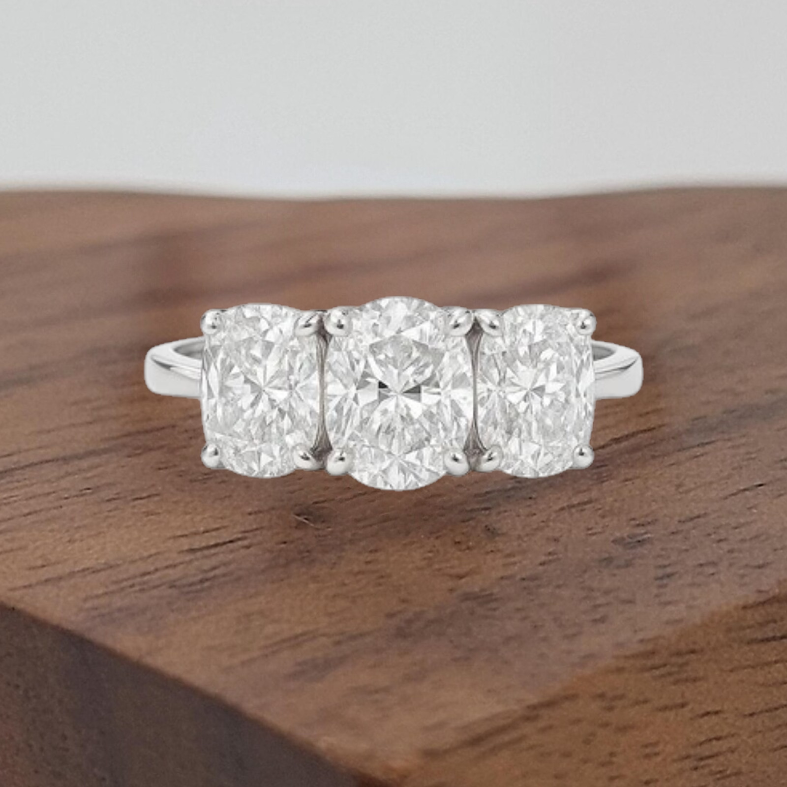Oval Cut 3.00 Ct IGI Certified Lab Grown Diamond Engagement Ring 14k White Gold