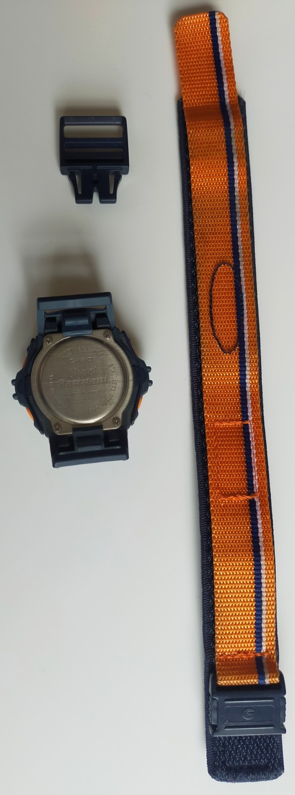 Casio Baby-G X-treme BGX-100 Module 1359 Digital Watch Navy Orange Strap